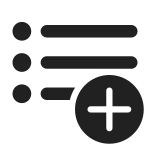 Text Bullet List Add SVG Icon
